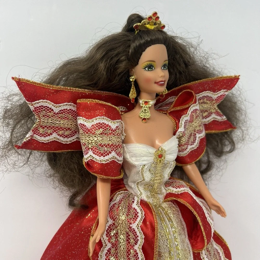 Vtg Barbie Doll Happy Holidays Special Edition in Original Red‎ Outfit Gown